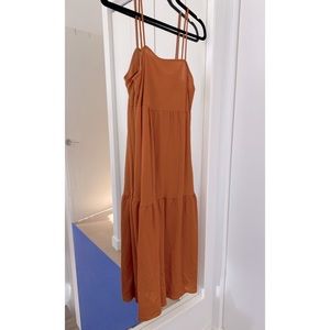 Zara Rust / Orange Long Tiered Dress
